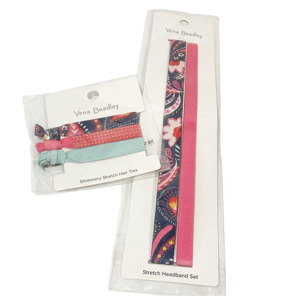 Vera Bradley Multi Color‎ Hair Elastic Headband Accessory Bundle NEW